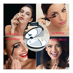 Specchio per il trucco pieghevole a LED (annuncio privato)